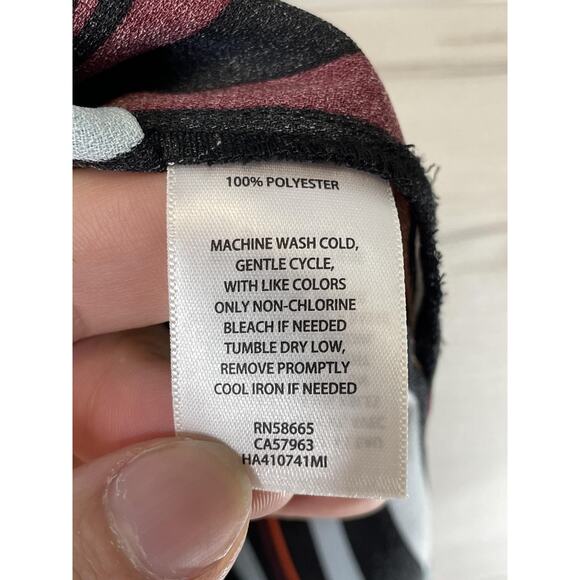 Halogen Cami Tank Top Womens Small Multicolor Striped Spaghetti Strap V Neck - Picture 7 of 8